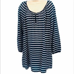 Jcrew women’s blue and white striped‎ dress size S